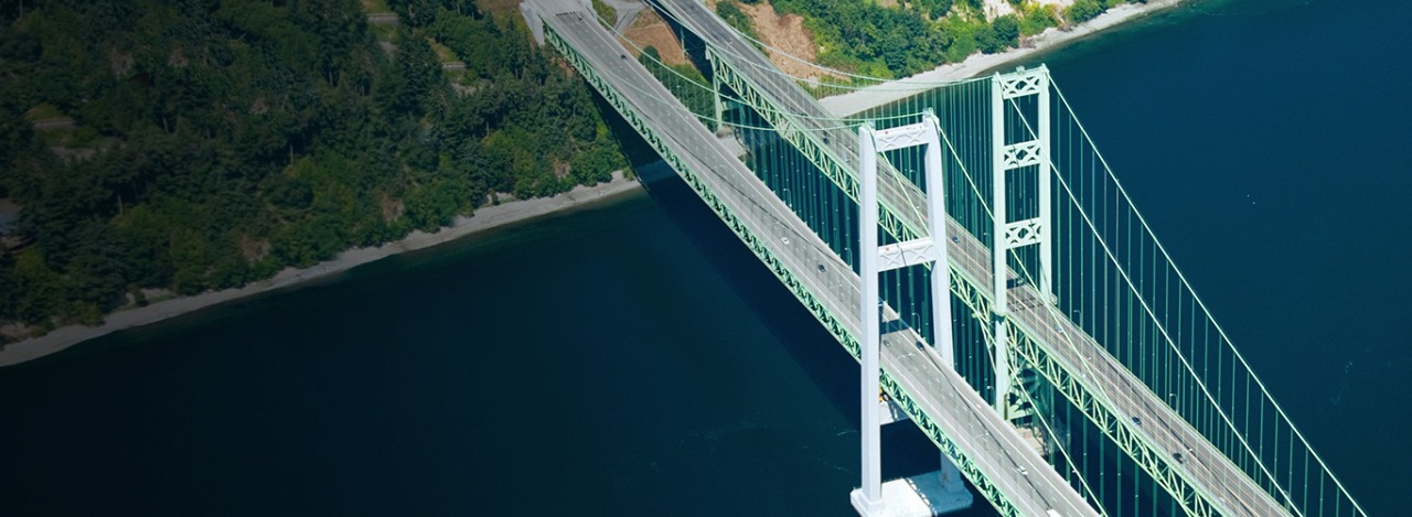 Pont du Détroit de Tacoma, Seattle, Washington, États-Unis