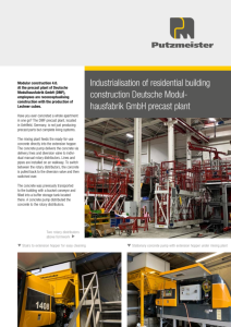 Industrialisation of residential building construction Deutsche Modulhausfabrik GmbH precast plant